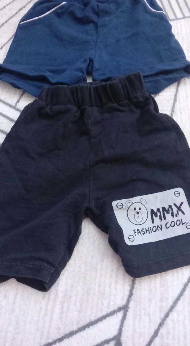 Erkek Çocuk Baskılı ve Düz Şort Seti - Görsel 2