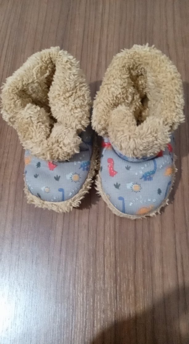 Erkek Çocuk Gri Sıcak Kürklü Panduf - Görsel 2