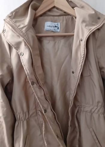 Düğmeli Bej Midi Kadın Ceket - Görsel 4