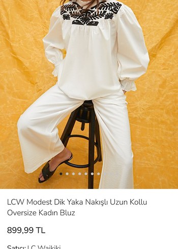 LCW Oversize Nakışlı Kadın Bluz