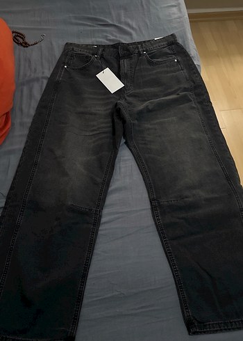 Zara Koyu Siyah Denim Jean