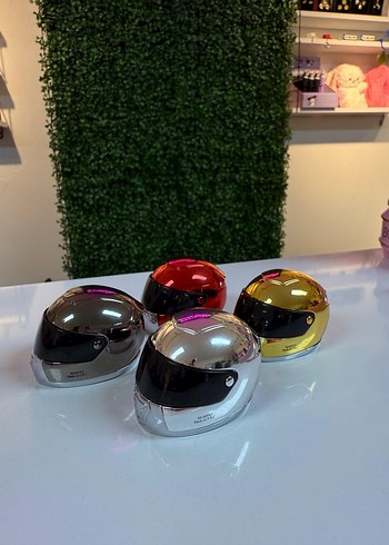 Renkli Parlak Cam Biker Kask - Görsel 2