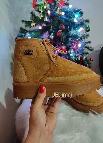 37 Beden kahverengi Renk UGG BAĞCIKLI PLATFORM TABAN 