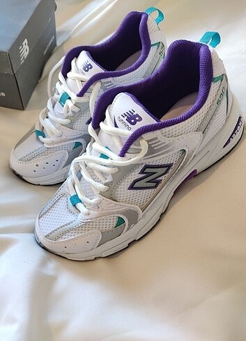 36 Beden NEW BALANCE 530 beyaz&mor&turkuaz 