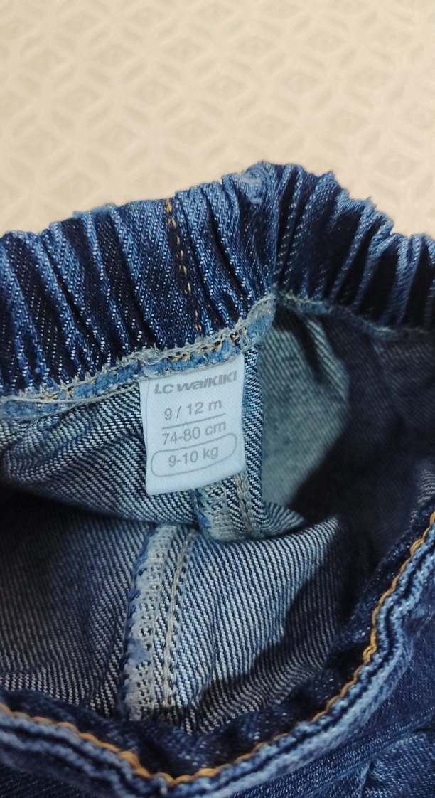 Kız Çocuk Mavi Fırfırlı Denim Şort - Görsel 4