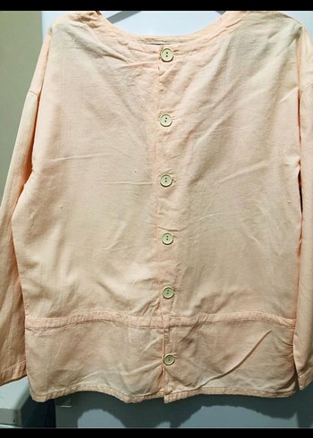 Arkası düğme detaylı bluz - Görsel 3