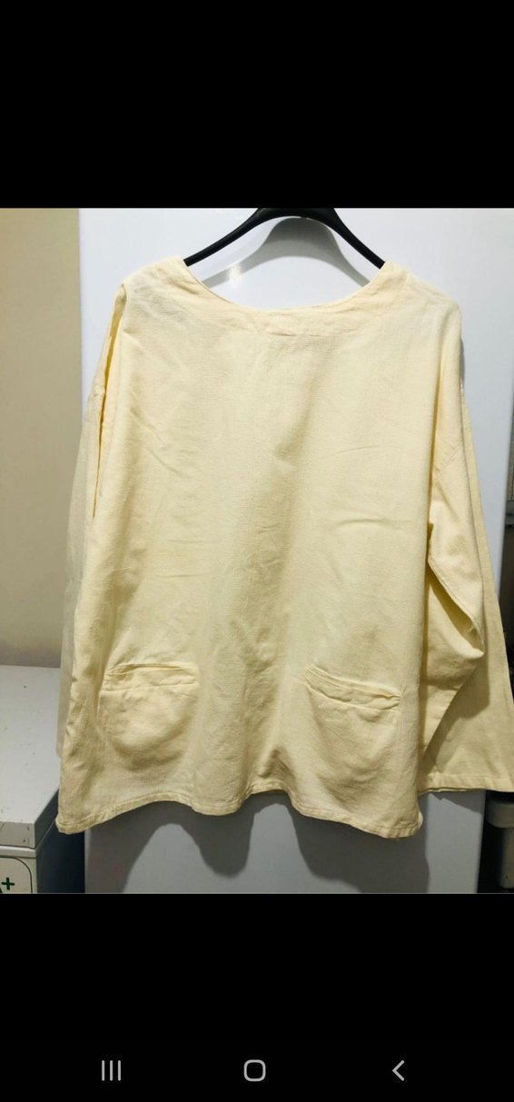 Bej Kadın Salaş Uzun Kollu Tunik - Görsel 2