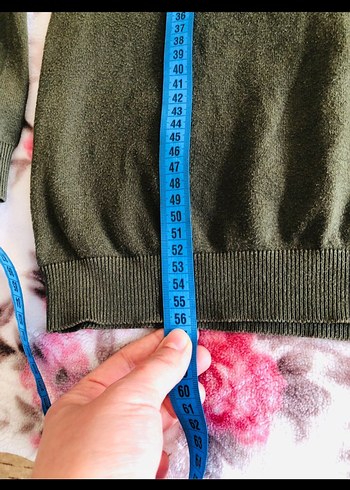 Kadın Haki Triko Kazak - Görsel 5