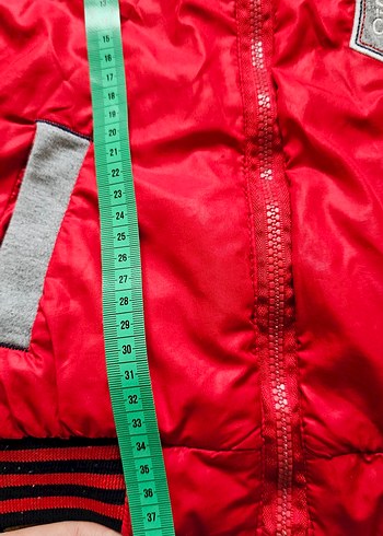 Gri ve Kırmızı Erkek Bebek montu - Görsel 6