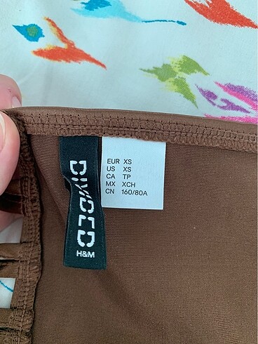 xs Beden kahverengi Renk H&M korse üst