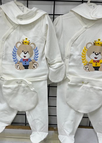 Hastene çıkışı 5 li takım kız erkek bebek - Görsel 4