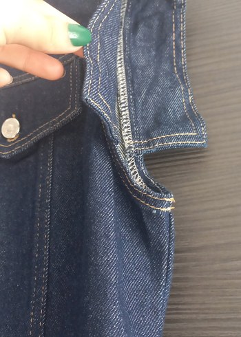 DeFacto Kadın Lacivert Düğmeli Denim Elbise - Görsel 4
