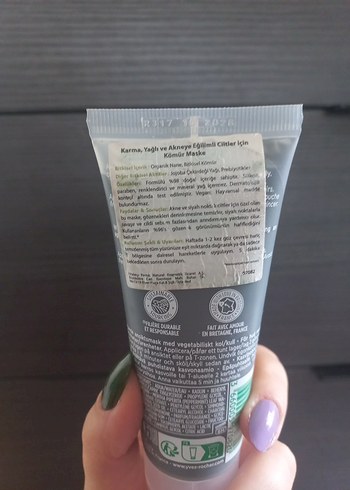 Yves Rocher siyah nokta kömür maskesi - Görsel 2