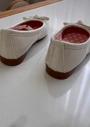 Kız Çocuk Beyaz Fiyonk Detaylı Babet - Görsel 3