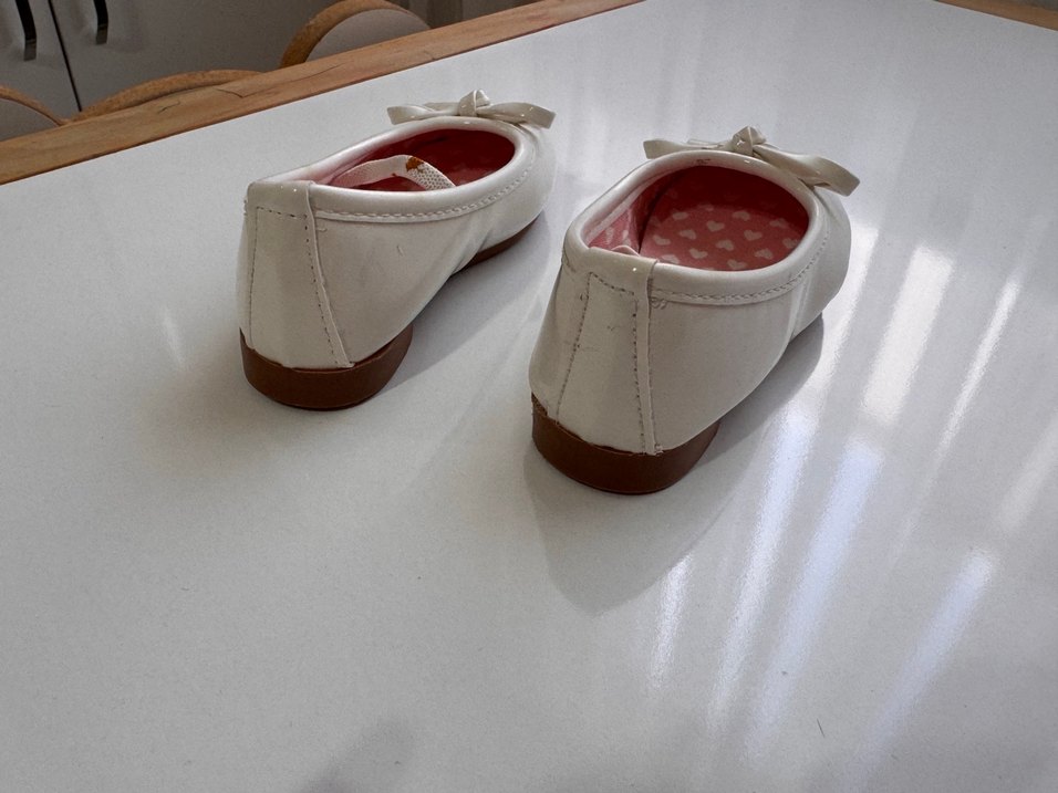 Kız Çocuk Beyaz Fiyonk Detaylı Babet - Görsel 3