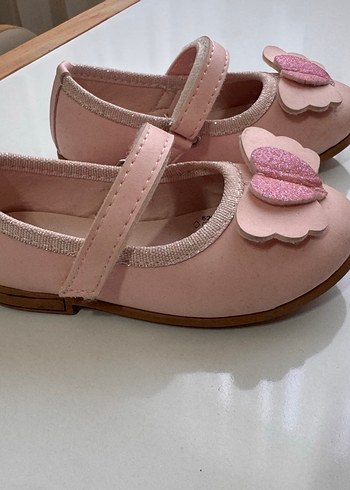 Kız Çocuk Pembe Tokalı Babet Ayakkabı - Görsel 2