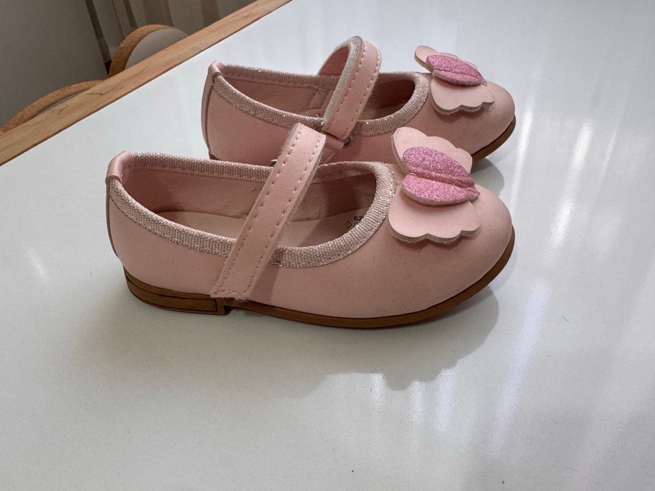 Kız Çocuk Pembe Tokalı Babet Ayakkabı - Görsel 2