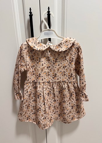 Bohem Çiçek Desenli Uzun Kollu Kız Elbisesi - Görsel 2