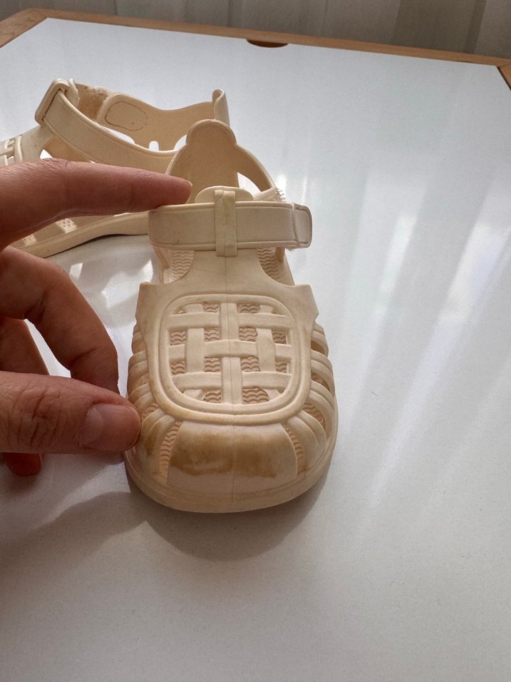 Kız Çocuk Beyaz Tokalı Sandalet - Görsel 3