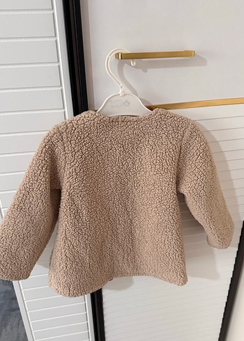 Teddy Kız Çocuk Düğmeli Kahverengi Hırka - Görsel 2