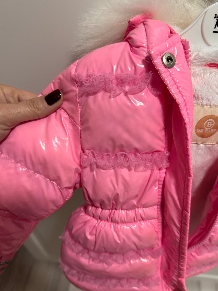 Bg store kız bebek pembe mont - Görsel 4