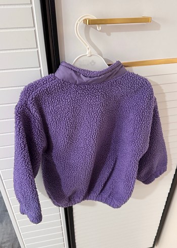 Kız Çocuk Mor Triko Sweatshirt - Görsel 2