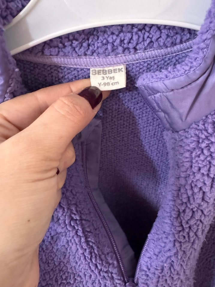 Kız Çocuk Mor Triko Sweatshirt - Görsel 3