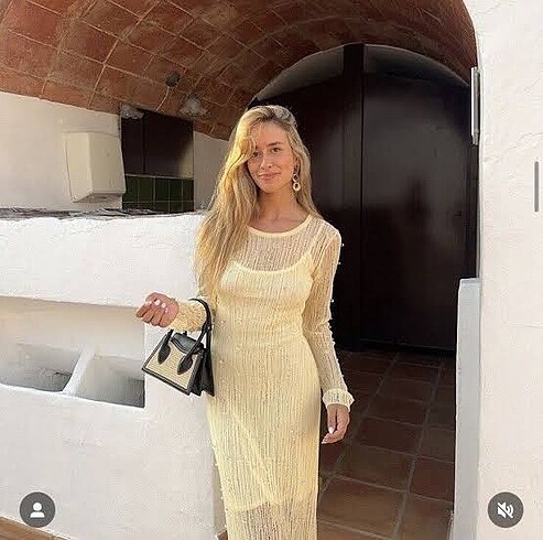 Zara Zara boncuklu elbise