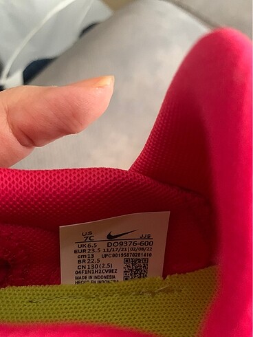 23 Beden pembe Renk Nike ayakkabı