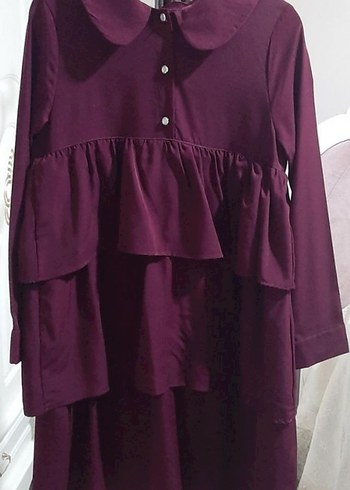 Bordo Renk Volanlı Hamile Bluzu