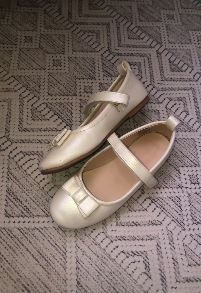 Kız Çocuk Beyaz Tokalı Babet - Görsel 4