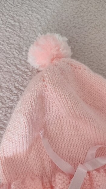 6-12 Ay, 18 cm Beden pembe Renk Bebek şapka patikli 