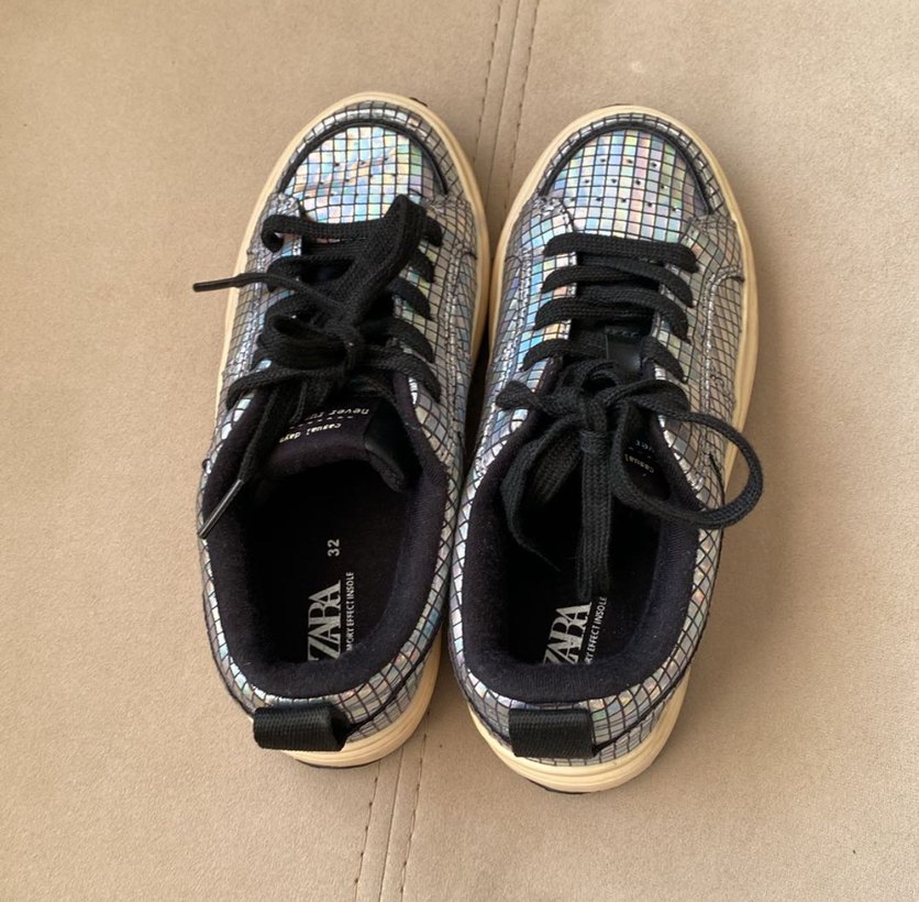 Kızlar için Yılan Desenli Çok Renkli Spor Ayakkabı - Görsel 3