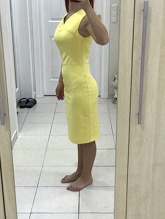 Adil Işık Sarı Adl marka şık elbise