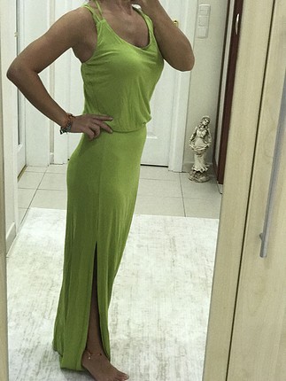 36 Beden Yeşil elbise