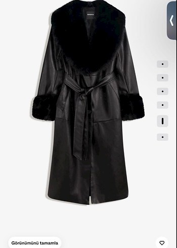 Bershka kürklü deri kaban - Görsel 2