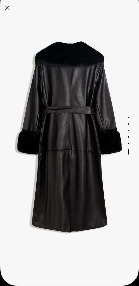 Bershka kürklü deri kaban - Görsel 3