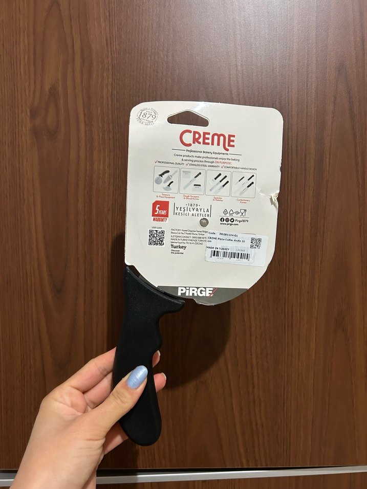 Pirge Siyah Pizza Kesici - Görsel 3