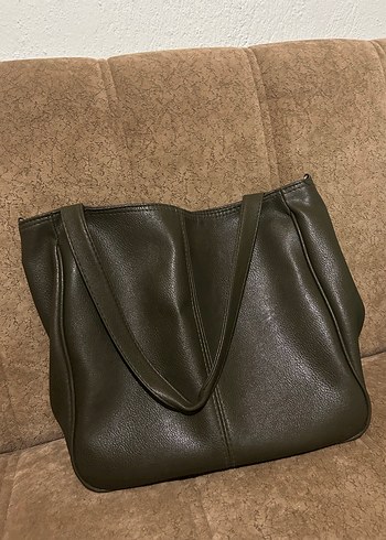 Kahverengi Minimalist Deri Kadın Çanta - Görsel 3