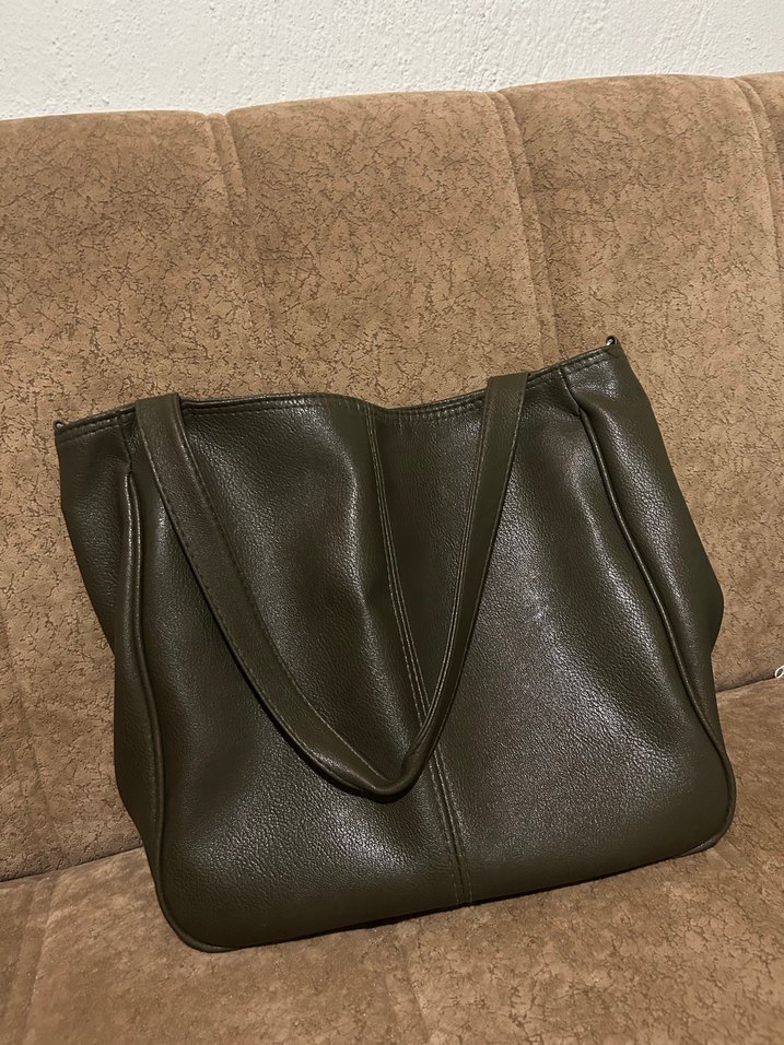 Kahverengi Minimalist Deri Kadın Çanta - Görsel 3