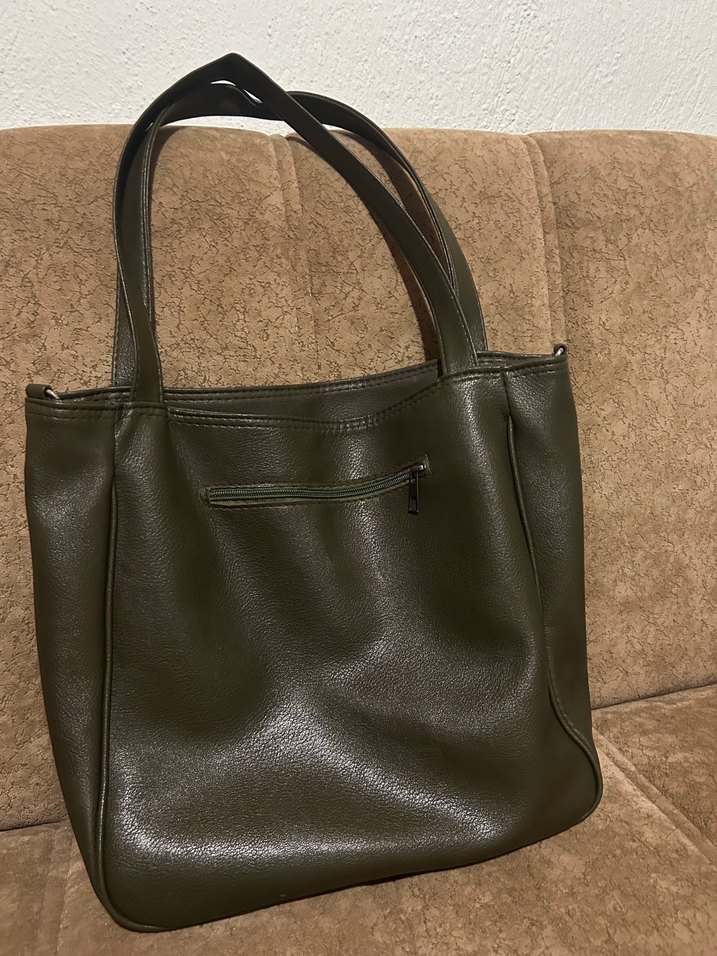 Kahverengi Minimalist Deri Kadın Çanta - Görsel 2