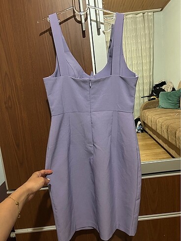38 Beden Mor Mini elbise