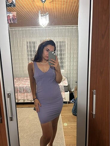 Mor Mini elbise - Görsel 5