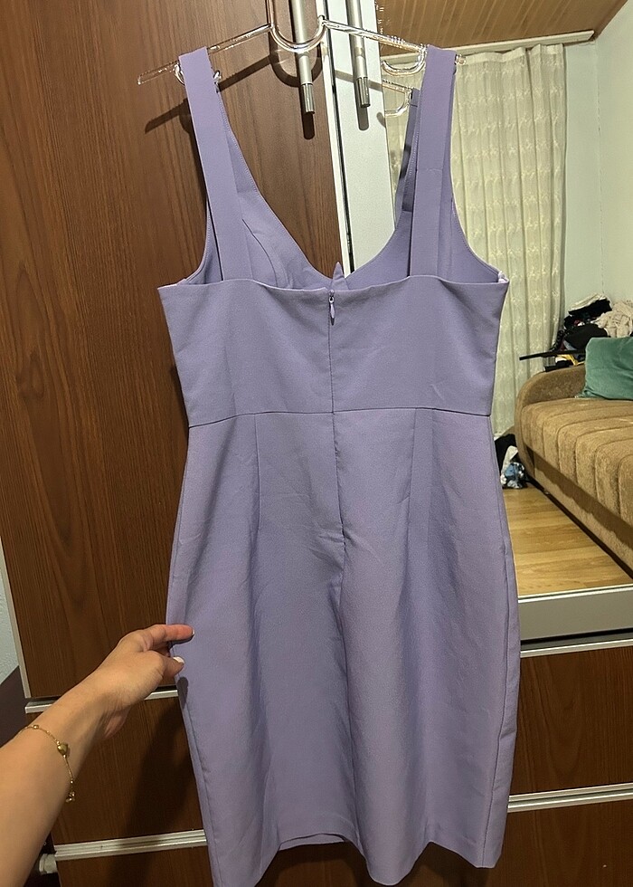 Mor Mini elbise - Görsel 3