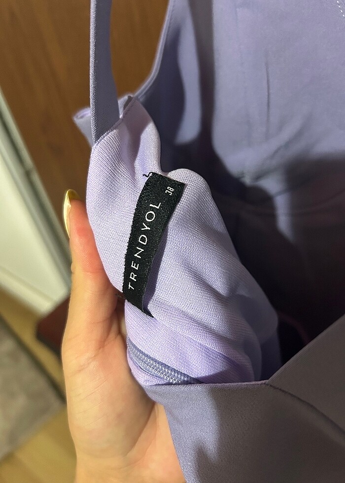 Mor Mini elbise - Görsel 4