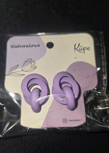 Mor Mini Elastik Küpe