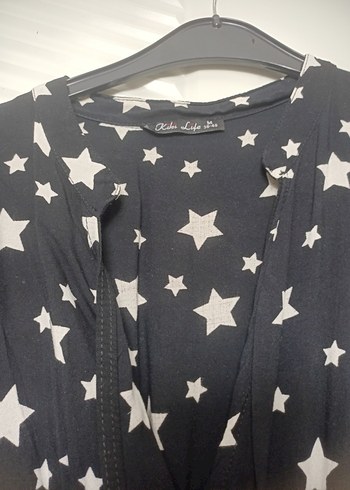 Yıldız Desenli Uzun Kadın Elbise - Görsel 2