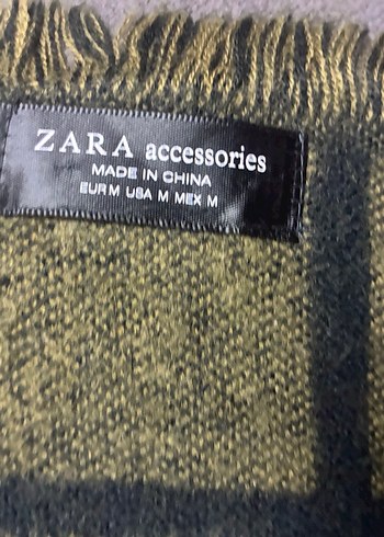 universal Beden Haki Desenli Şal Zara