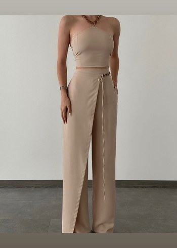 Bej Zincir Detaylı Kadın Body Chain - Görsel 4