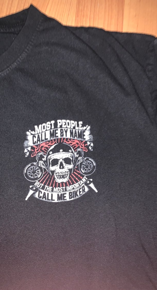 Siyah Baskılı Erkek Biker Tişört - Görsel 4